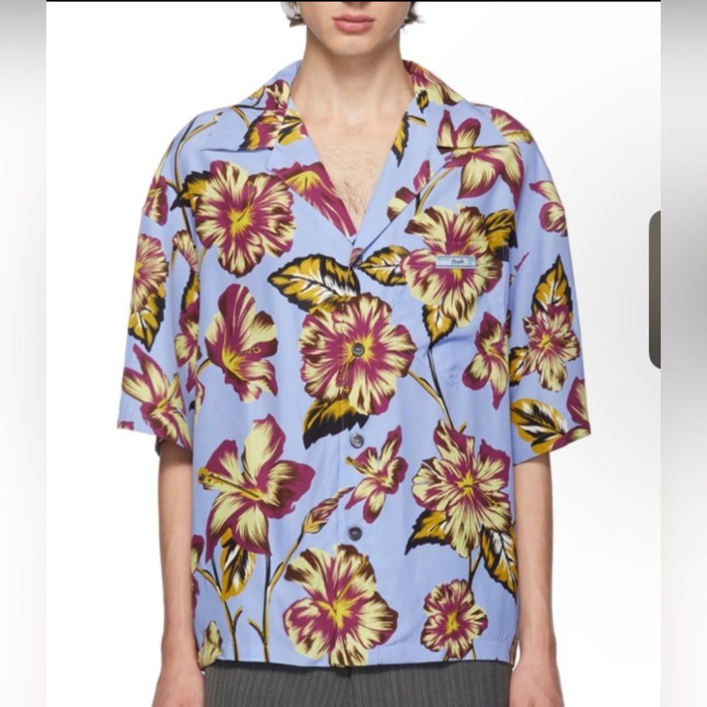 Prada floral Hawaiian style shirt